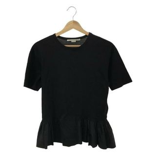 ステラマッカートニー(Stella McCartney)のSTELLA McCARTNEY / ステラマッカートニー | フリル切替 半袖カットソー Tシャツ | 38 | ブラック | レディース(Tシャツ(半袖/袖なし))