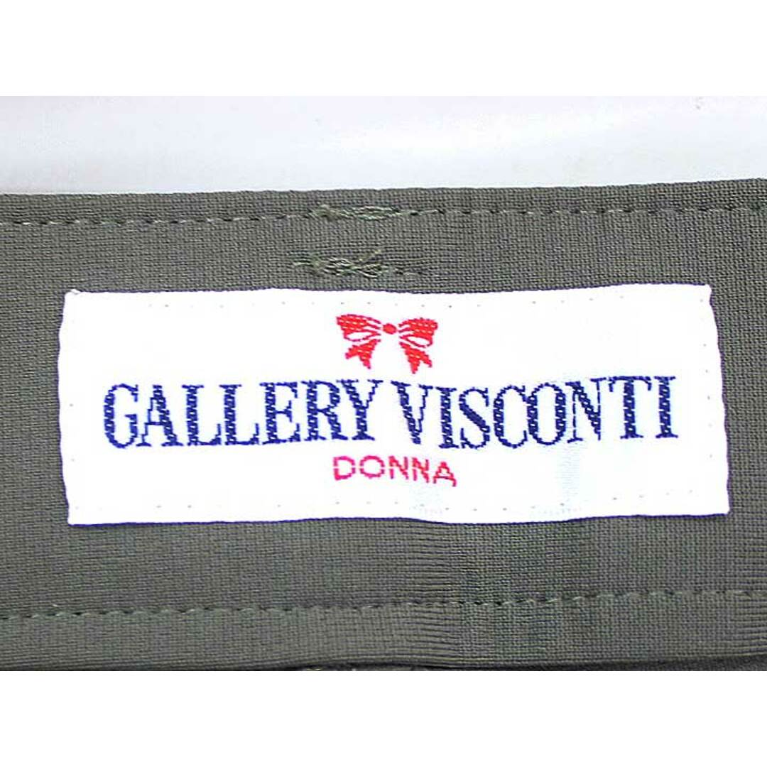 GALLERY VISCONTI(ギャラリービスコンティ)の【春物新入荷】新品未使用品■GALLERY VISCONTI/ギャラリービスコンティ■裾レースクロップドナイロンパンツ/クロップド丈 カーキ レディース 3 春夏 213042 レディースのパンツ(その他)の商品写真