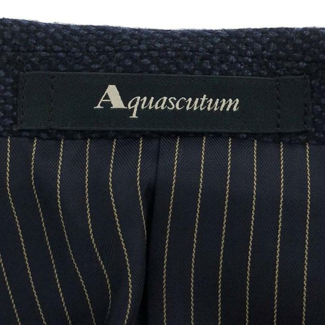 AQUA SCUTUM(アクアスキュータム)のAQUASCUTUM / アクアスキュータム | ロロピアーナ ウール シルク 2B テーラードジャケット | 10 | ネイビー | レディース レディースのジャケット/アウター(その他)の商品写真