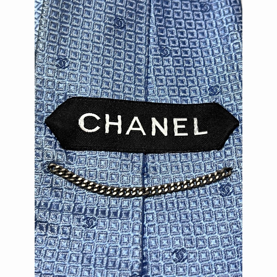 CHANEL(シャネル)のシャネルCHANEL ネクタイ ブルー ココ刺繍 メンズのファッション小物(ネクタイ)の商品写真