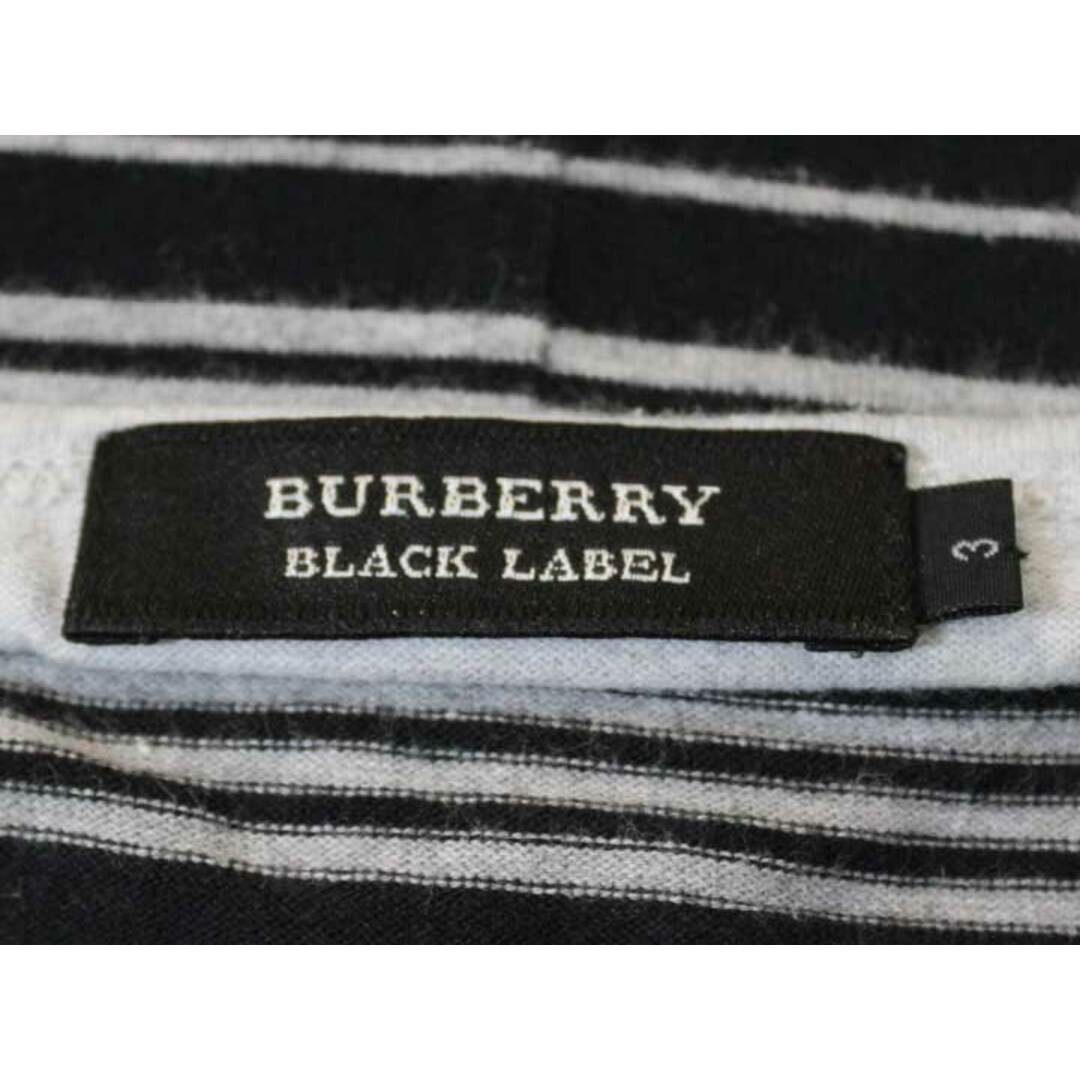 BURBERRY BLACK LABEL(バーバリーブラックレーベル)の【春物 新入荷】☆BURBERRY BLACK LABEL/バーバリーブラックレーベル☆ボーダーカットソー/カットソー/Tシャツ/半袖/ラウンドネック/ロゴ/カジュアル ブラック×グレー メンズ 3【中古】春夏 513042 メンズのトップス(Tシャツ/カットソー(半袖/袖なし))の商品写真