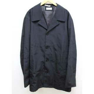 バーニーズニューヨーク(BARNEYS NEW YORK)の【春物 新入荷】‡BARNEYS NEWYORK/バーニーズニューヨーク‡オープンカラージャケット/長袖 ブラック/黒 メンズ XL【中古】 春秋 otr 813042(その他)