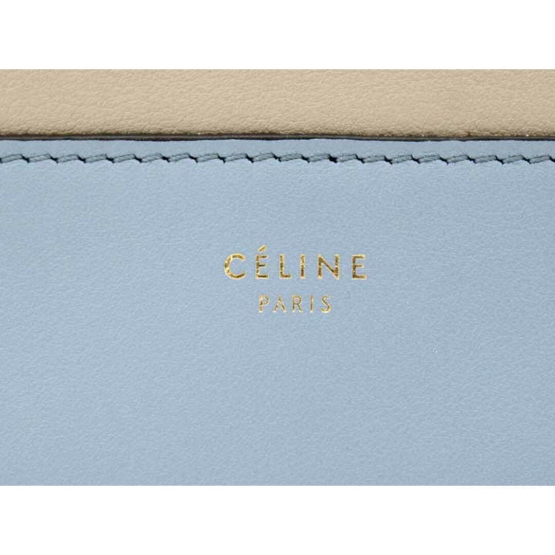 celine(セリーヌ)の【新入荷】◇CELINE/セリーヌ◇フレームショルダーバッグ/フラップ/レザー/W・AM・2189/180263AQO.06ML/BAG/鞄 ベージュ×ライトブルー レディース【中古】春夏秋冬 413042 レディースのバッグ(メッセンジャーバッグ)の商品写真