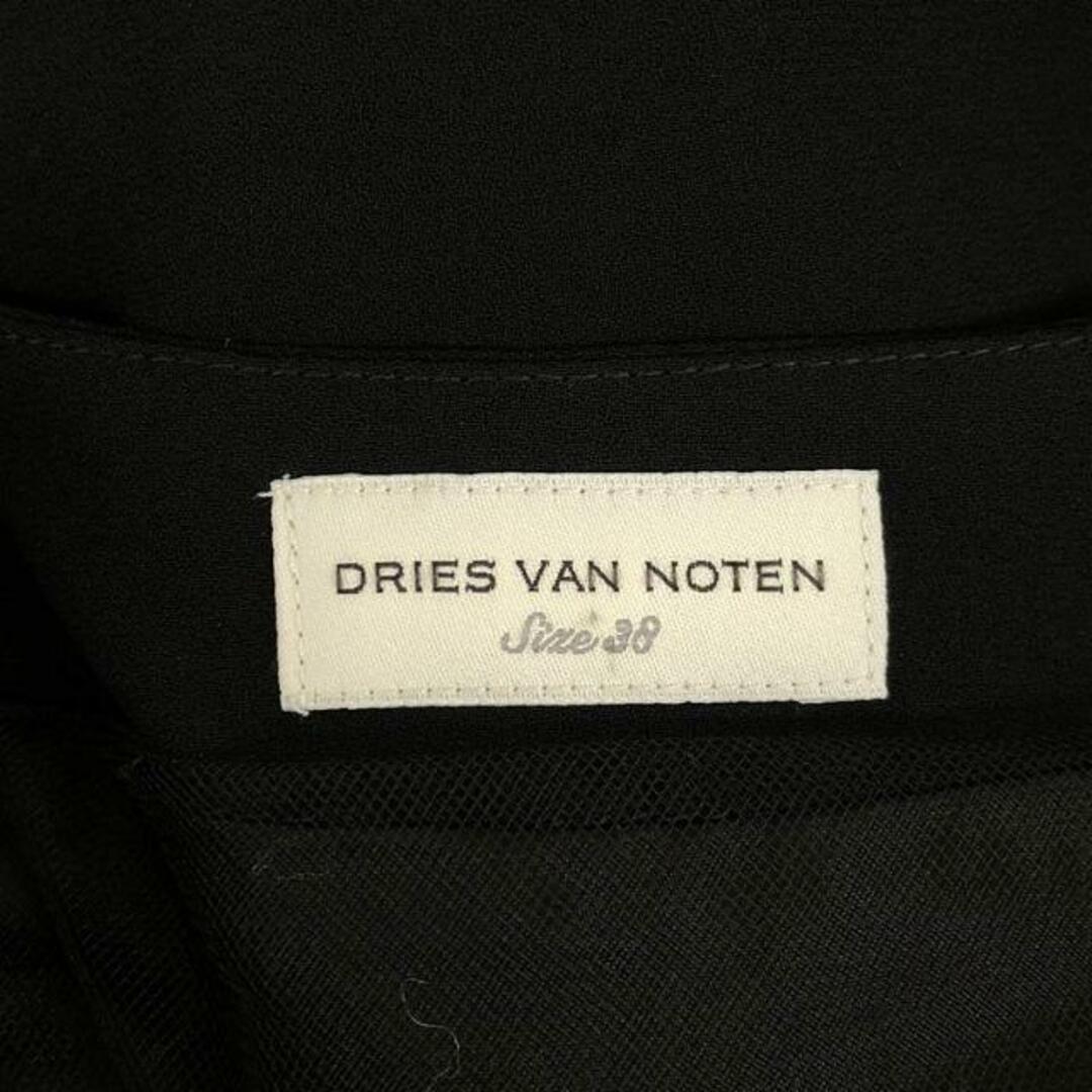 DRIES VAN NOTEN(ドリスヴァンノッテン)の【美品】  DRIES VAN NOTEN / ドリスヴァンノッテン | ビスチェ付き チュール ブラウス トップス | 38 | ブラック | レディース レディースのトップス(シャツ/ブラウス(長袖/七分))の商品写真