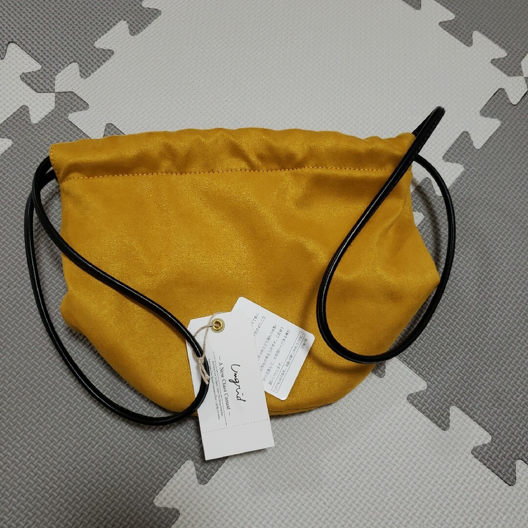 Ungrid(アングリッド)の【新品未使用】Ungrid アングリッド 巾着ハンドバッグ　イエロー レディースのバッグ(ハンドバッグ)の商品写真