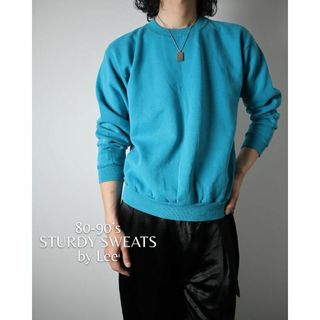 リー(Lee)の80s STURDY SWEATS by Lee 無地 スウェット 青 USA製(スウェット)