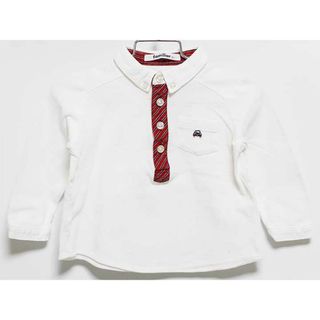 ファミリア(familiar)の【春物 新入荷!】‡ファミリア/familiar‡90cm 長袖ポロシャツ 白【中古】子供服 キッズ kids ベビー服 baby 男の子 春秋 tops 803042(シャツ/カットソー)