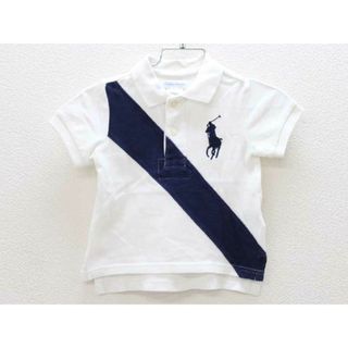 ラルフローレン(Ralph Lauren)の▽ラルフローレン/Ralph Lauren▽75cm 半袖ポロシャツ オフホワイト×紺【中古】子供服 キッズ kids ベビー服 baby 男の子 夏 425032 tops(シャツ/カットソー)