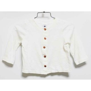 プチバトー(PETIT BATEAU)の【春夏物 新入荷!】‡プチバトー/PETIT BATEAU‡81cm カーディガン 白 麻混【中古】子供服 キッズ kids ベビー服 baby 女の子 春夏 tops 213042(カーディガン/ボレロ)