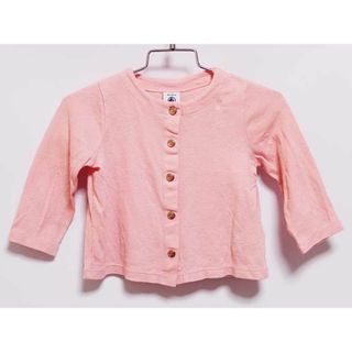 プチバトー(PETIT BATEAU)の【春夏物 新入荷!】‡プチバトー/PETIT BATEAU‡86cm カーディガン オレンジ系 麻混【中古】子供服 キッズ kids ベビー服 baby 女の子 春夏 tops 213042(カーディガン/ボレロ)