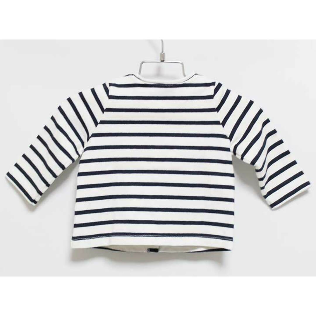 PETIT BATEAU(プチバトー)の【春物 新入荷!】‡プチバトー/PETIT BATEAU‡74cm カーディガン 白×紺【中古】子供服 キッズ kids ベビー服 baby 女の子 春秋 tops 213042 キッズ/ベビー/マタニティのベビー服(~85cm)(カーディガン/ボレロ)の商品写真