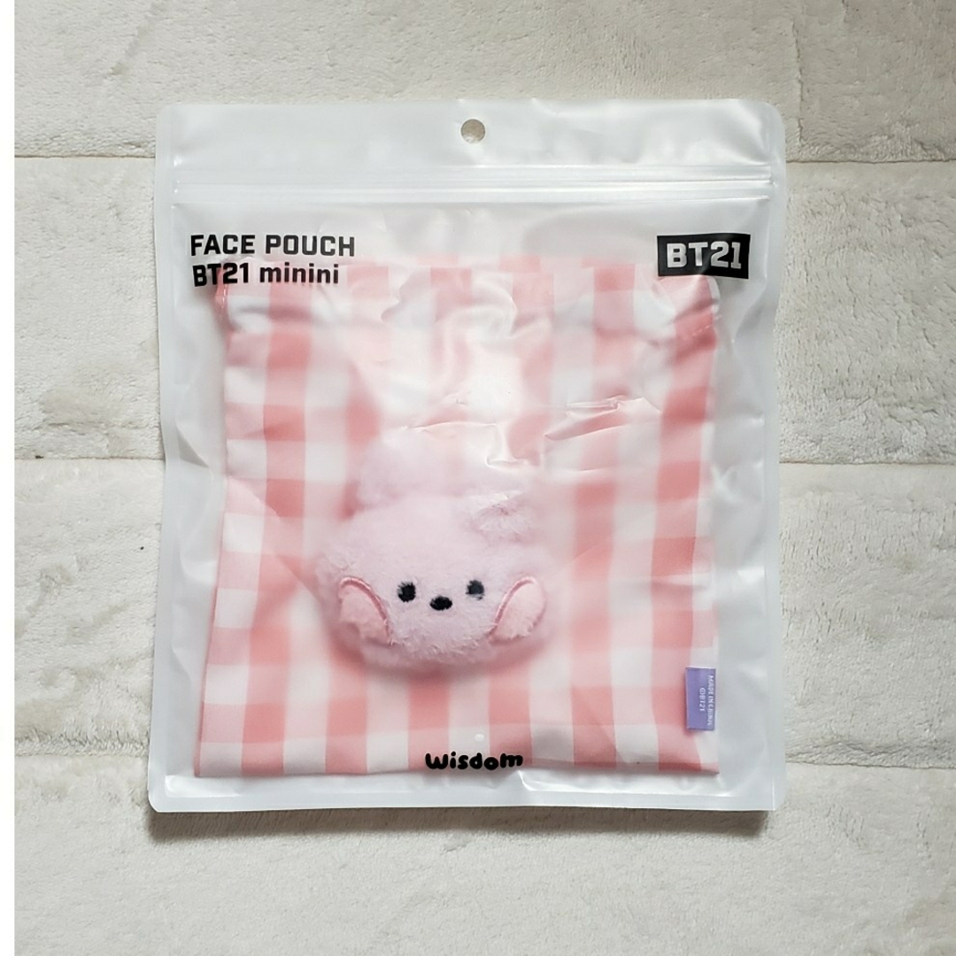 BT21(ビーティーイシビル)のBT21 minini FACE POUCH フェイス ポーチ COOKY エンタメ/ホビーのおもちゃ/ぬいぐるみ(キャラクターグッズ)の商品写真