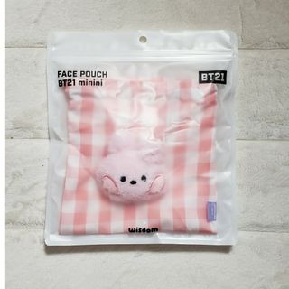 ビーティーイシビル(BT21)のBT21 minini FACE POUCH フェイス ポーチ COOKY(キャラクターグッズ)