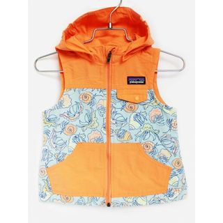 パタゴニア(patagonia)の【春物 新入荷!】[パタゴニア/Patagonia]90cm バギーズベスト オレンジ×ブルー フード取外可 撥水【中古】子供服 キッズ kids ベビー服 baby 男の子 女の子 春夏 tops 803042(その他)