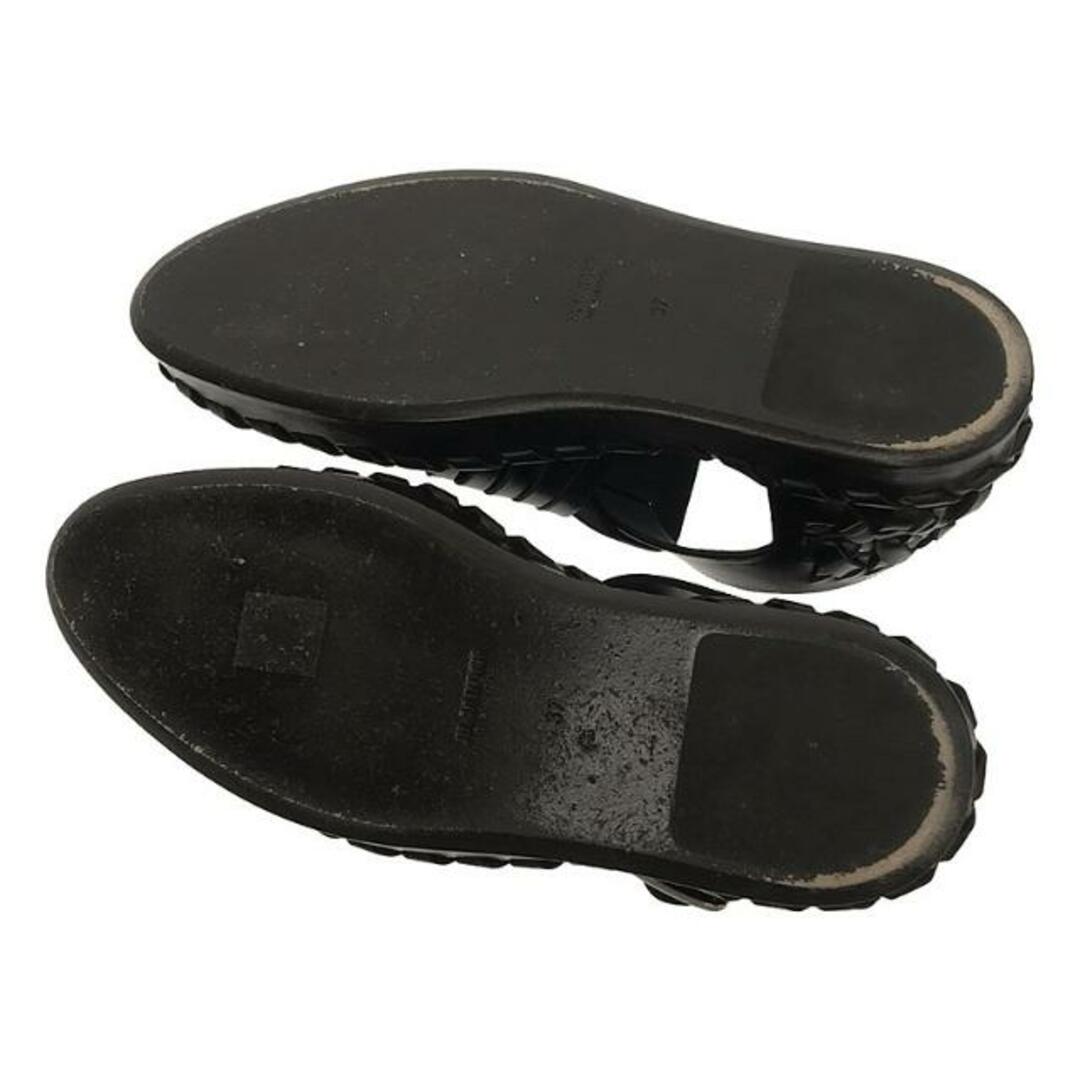 Jil Sander(ジルサンダー)のJIL SANDER / ジルサンダー | Woven Leather Flat Sandal サンダル | 37 | ブラック | レディース レディースの靴/シューズ(サンダル)の商品写真