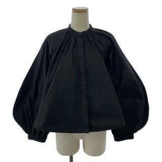 ジルサンダー(Jil Sander)のJIL SANDER / ジルサンダー | 2023AW | SHIRT 45 スモールスタンドカラーシャツ | 34 | ブラック | レディース(シャツ/ブラウス(長袖/七分))