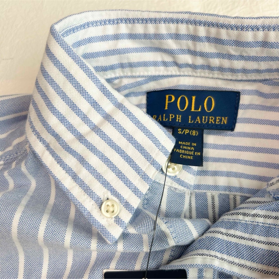 POLO RALPH LAUREN(ポロラルフローレン)の新作◇ラルフローレン ストライプドコットンオックスフォードシャツ S/140 キッズ/ベビー/マタニティのキッズ服男の子用(90cm~)(ブラウス)の商品写真