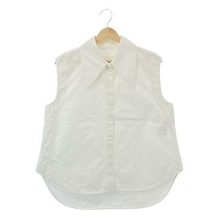 ジルサンダー(Jil Sander)のJIL SANDER / ジルサンダー | 2023SS | Sleeveless Buttoned Shirt ノースリーブシャツ | 34 | オフホワイト | レディース(シャツ/ブラウス(半袖/袖なし))