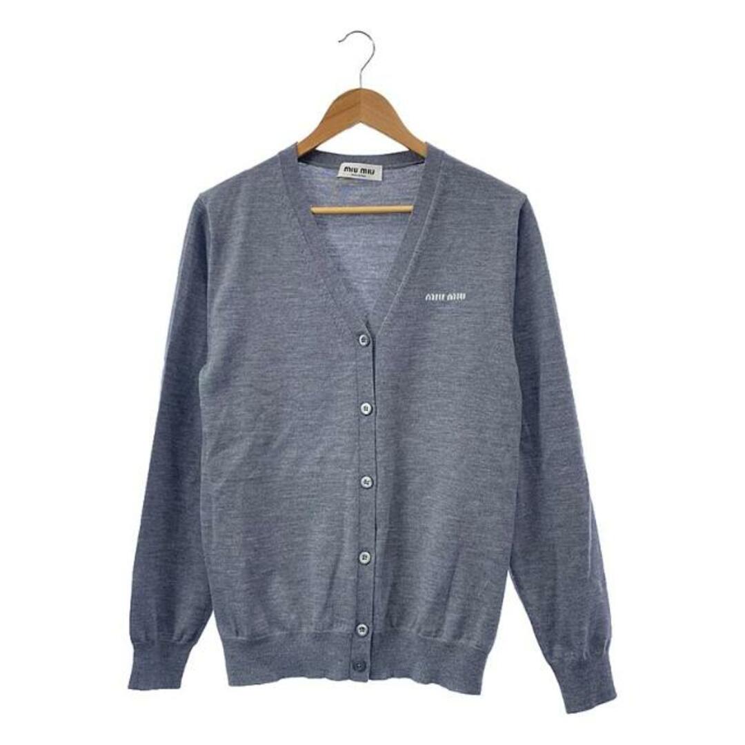 【美品】 miu miu / ミュウミュウ | logo virgin wool cardigan ロゴ カーディガン | 38 | グレー | レディース | フリマアプリ ラクマ 【美品】 miu miu / ミュウミュウ | logo virgin wool cardigan ロゴ カーディガン | 38 | グレー | レディース | フリマアプリ ラクマ