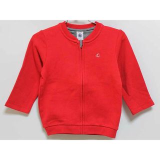 プチバトー(PETIT BATEAU)の【春物 新入荷!】新品 未使用品‡プチバトー/PETIT BATEAU‡86cm スウェットブルゾン/ジャンバー/アウター/カーディガン 赤系 子供服 キッズ kids ベビー服 baby 男の子 女の子 春秋 otr 213042(ジャケット/コート)