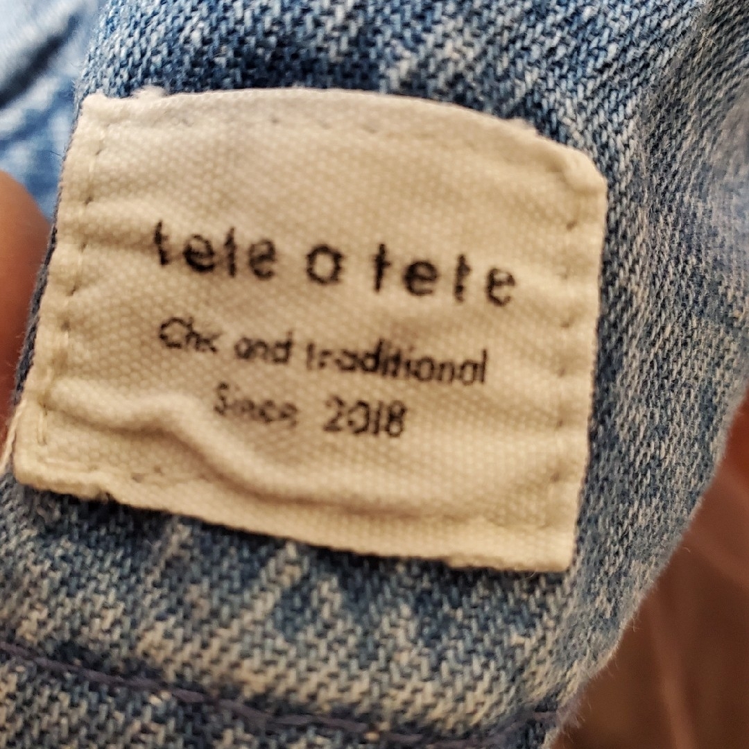 tete a tete(テータテート)のテータテート　デニム　カバーオール キッズ/ベビー/マタニティのキッズ服男の子用(90cm~)(その他)の商品写真