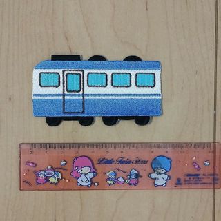 ワッペン　アイロン　電車(各種パーツ)