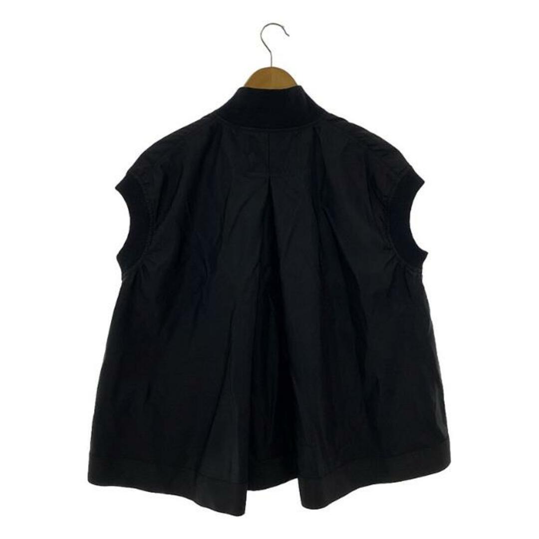 sacai(サカイ)の【美品】  sacai / サカイ | AD2024 | Nylon Twill Vest べストジャケット | 2 | ブラック | レディース レディースのジャケット/アウター(その他)の商品写真