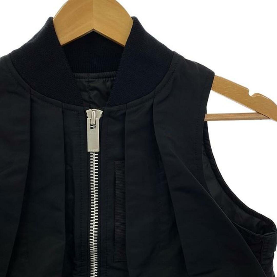 sacai(サカイ)の【新品】  sacai / サカイ | 2024SS | Nylon Twill Vest べストジャケット | 1 | ブラック | レディース レディースのジャケット/アウター(その他)の商品写真