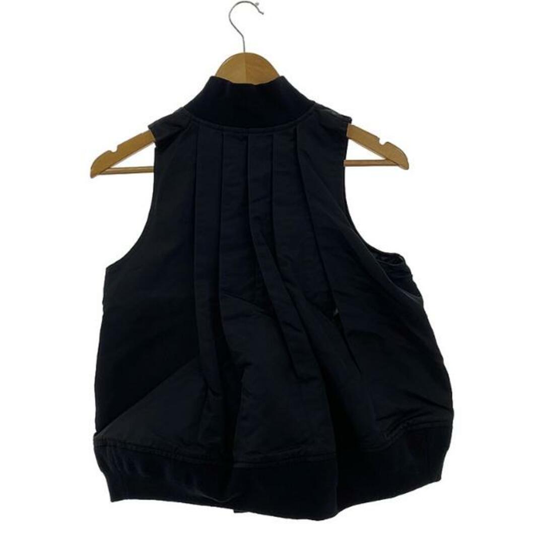 sacai(サカイ)の【新品】  sacai / サカイ | 2024SS | Nylon Twill Vest べストジャケット | 1 | ブラック | レディース レディースのジャケット/アウター(その他)の商品写真