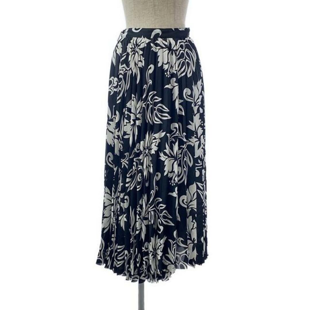 sacai(サカイ)の【新品】  sacai / サカイ | 2024SS | Floral Print Skirt プリーツスカート | 1 | ブラック/ホワイト | レディース レディースのスカート(ロングスカート)の商品写真