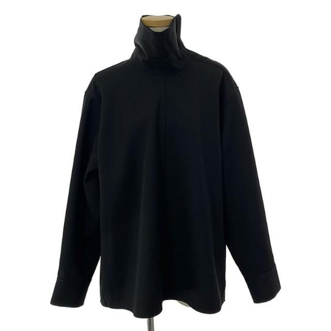 Jil Sander(ジルサンダー)の【美品】  JIL SANDER / ジルサンダー | 2024SS | SHIRT 55 ハイスランドカラーブラウス | 32 | ブラック | レディース レディースのトップス(シャツ/ブラウス(長袖/七分))の商品写真