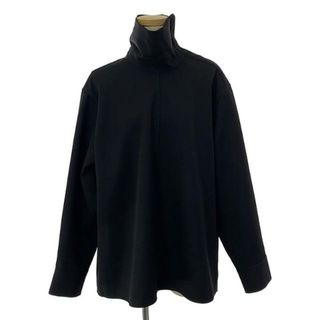 ジルサンダー(Jil Sander)の【美品】  JIL SANDER / ジルサンダー | 2024SS | SHIRT 55 ハイスランドカラーブラウス | 32 | ブラック | レディース(シャツ/ブラウス(長袖/七分))