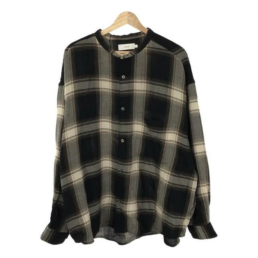 新品 Fサイズ グラフペーパー チェック 継っ バンドカラー 新品 Fサイズ グラフペーパー チェック 継っ バンドカラー