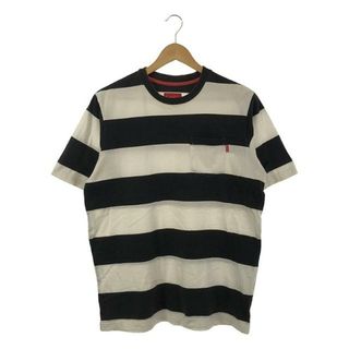 シュプリーム(Supreme)のSUPREME / シュプリーム | Large Stripe Pocket Tee ラージストライプ ボーダー ポケットTシャツ | M | ホワイト / ブラック | メンズ(Tシャツ/カットソー(半袖/袖なし))