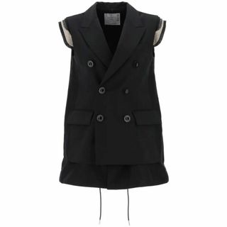 sacai - 入手困難★sacaiサカイ★ブラック/Nylon Twill Mix Vest