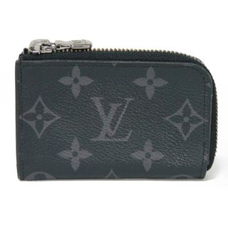 ルイヴィトン(LOUIS VUITTON)のLOUIS VUITTON ルイ・ヴィトン ポルトモネ ジュール LVロゴ フラワー ブラック グレー L字ファスナー 小銭入れ 財布 RFID ICチップ モノグラム エクリプス ノワール コインケース M63536(コインケース/小銭入れ)