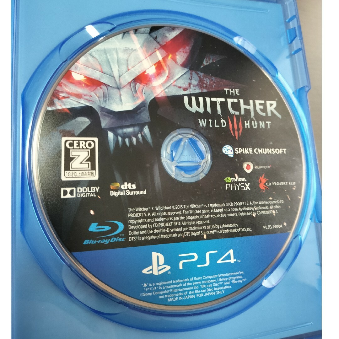 PlayStation4(プレイステーション4)のウィッチャー3 ワイルドハント　PS4 WITCHER3 エンタメ/ホビーのゲームソフト/ゲーム機本体(家庭用ゲームソフト)の商品写真