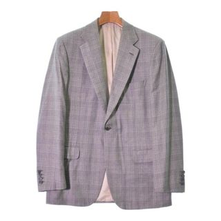 ブリオーニ(Brioni)のBrioni ブリオーニ テーラードジャケット 48(L位) グレー(チェック) 【古着】【中古】(テーラードジャケット)