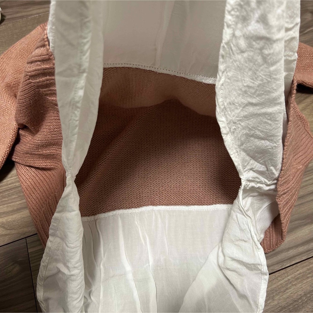 H&M(エイチアンドエム)のH&M ピンクシャツ付きニット レディースのトップス(ニット/セーター)の商品写真