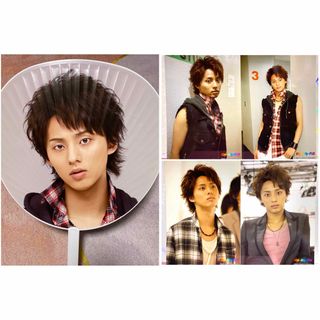 キスマイフットツー(Kis-My-Ft2)の藤ヶ谷太輔　ジャンボうちわ&公式写真(アイドルグッズ)