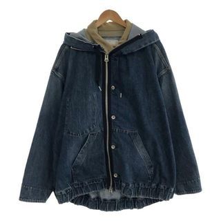 サカイ(sacai)のsacai / サカイ | 2023SS | Denim Hooded Blouson / レイヤード デニム フーディ ブルゾン ジャケット | 3 | インディゴ | メンズ(その他)