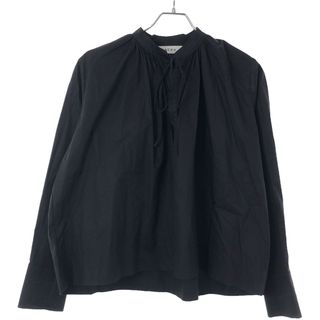 サクラ(SACRA)のSACRA サクラ 23SS HIGH COUNT BROAD TOP クロップドワイドブラウス ブラック 38 123117071(シャツ/ブラウス(長袖/七分))