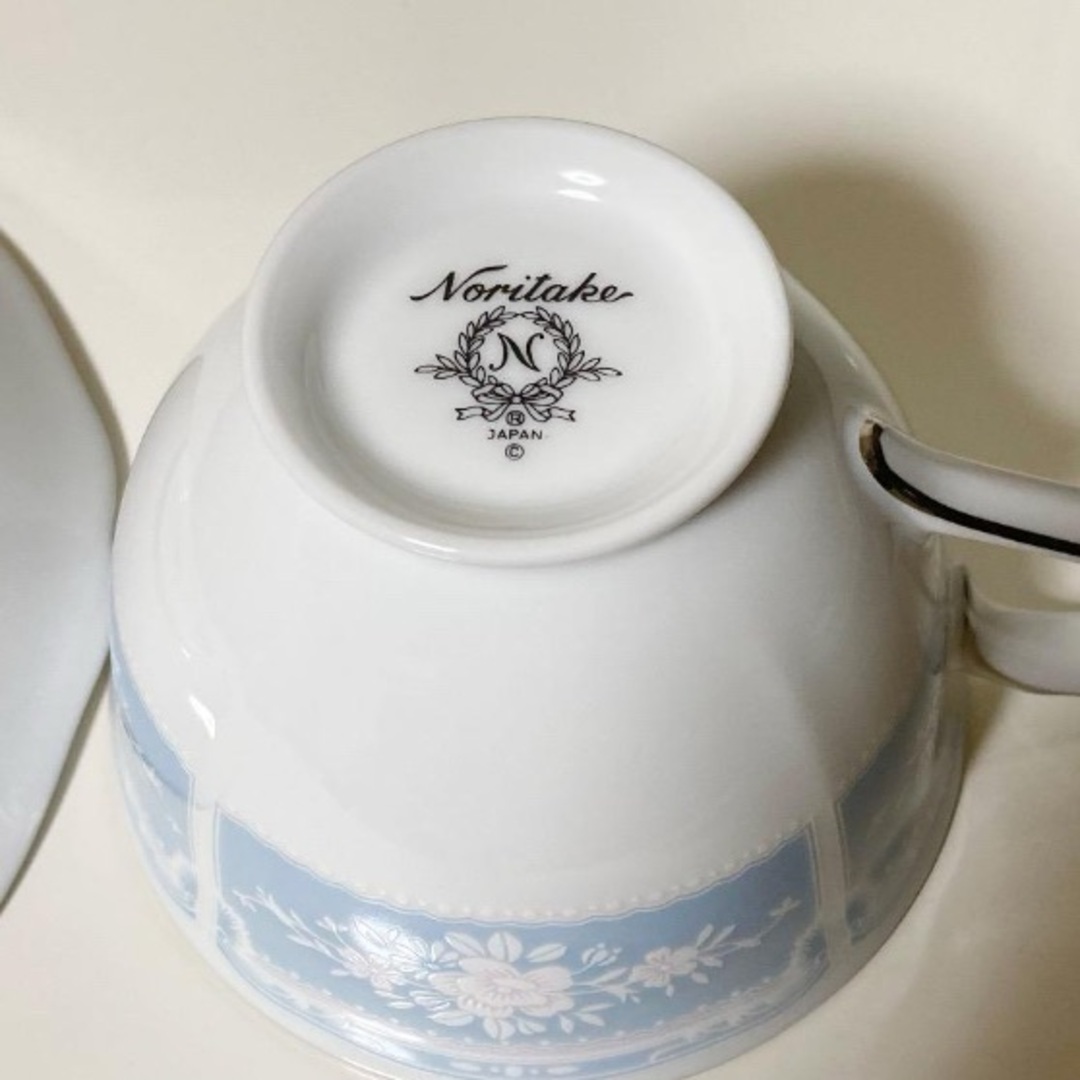 Noritake - Noritake レースウッドプラチナ カップ&ソーサー2客 Noritake - Noritake レースウッドプラチナ カップ&ソーサー2客