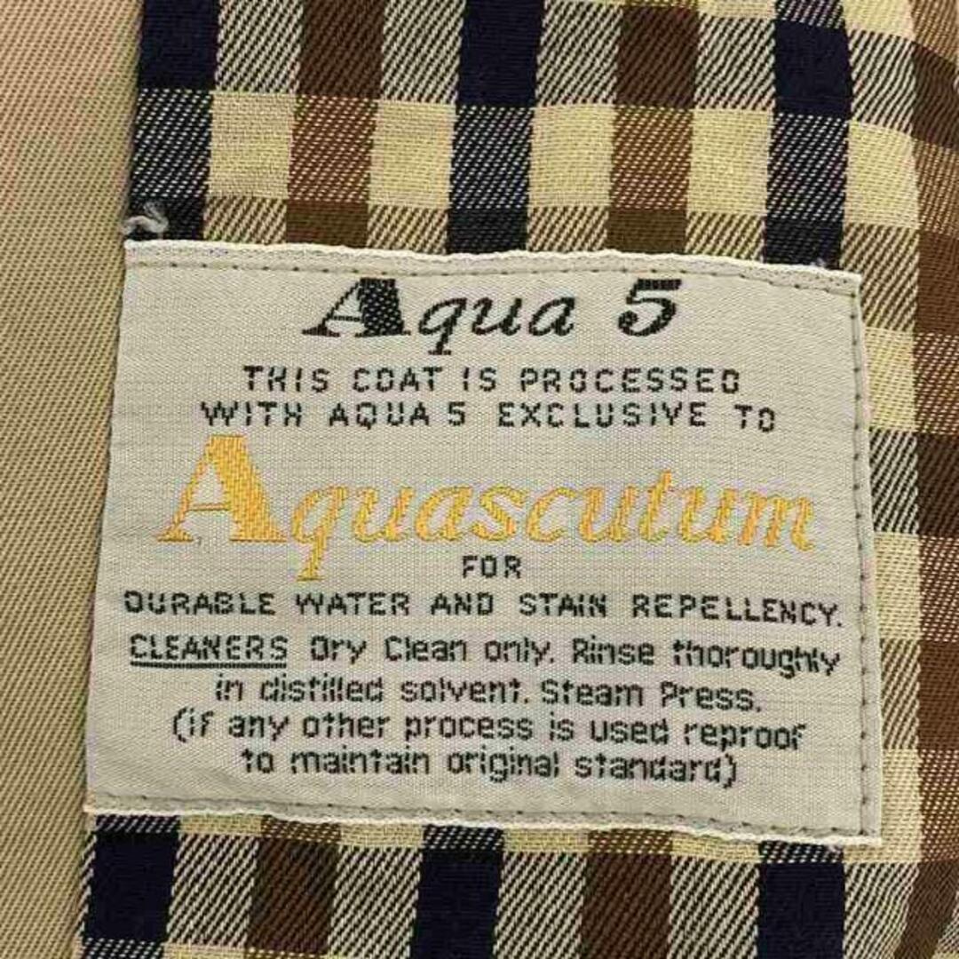 AQUA SCUTUM(アクアスキュータム)のAQUASCUTUM / アクアスキュータム | 70s～ ヴィンテージ Aqua5 英国製 コットンギャバジン 裏地チェック ステンカラーコート | 40 | ベージュ | メンズ メンズのジャケット/アウター(その他)の商品写真