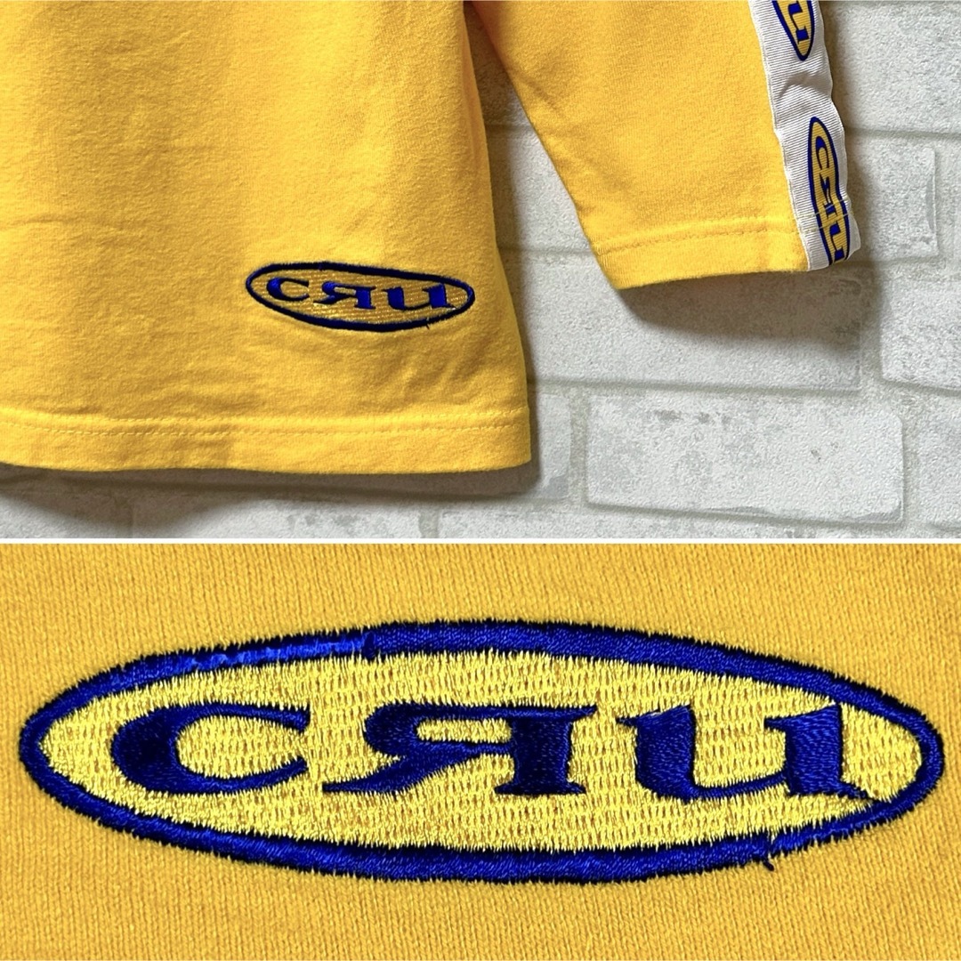 CRU(クルー)のCRU クルー 刺繍ロゴ サイドライン Vネック ロングスリーブTシャツ ロンT メンズのトップス(Tシャツ/カットソー(七分/長袖))の商品写真