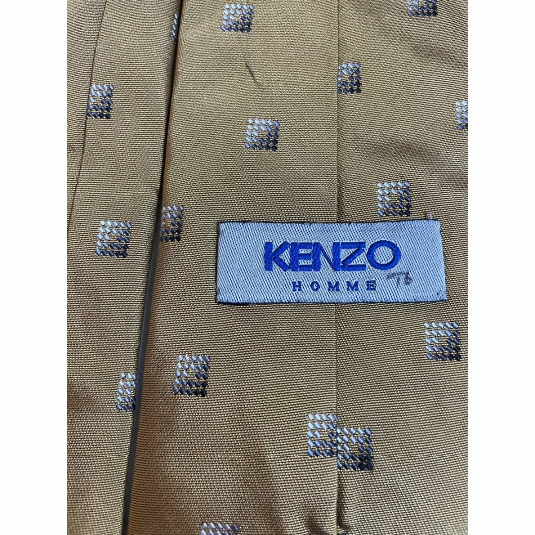 KENZO(ケンゾー)のKENZO　【総柄　ゴールド系】 USED オールド ネクタイ 古着 メンズのファッション小物(ネクタイ)の商品写真