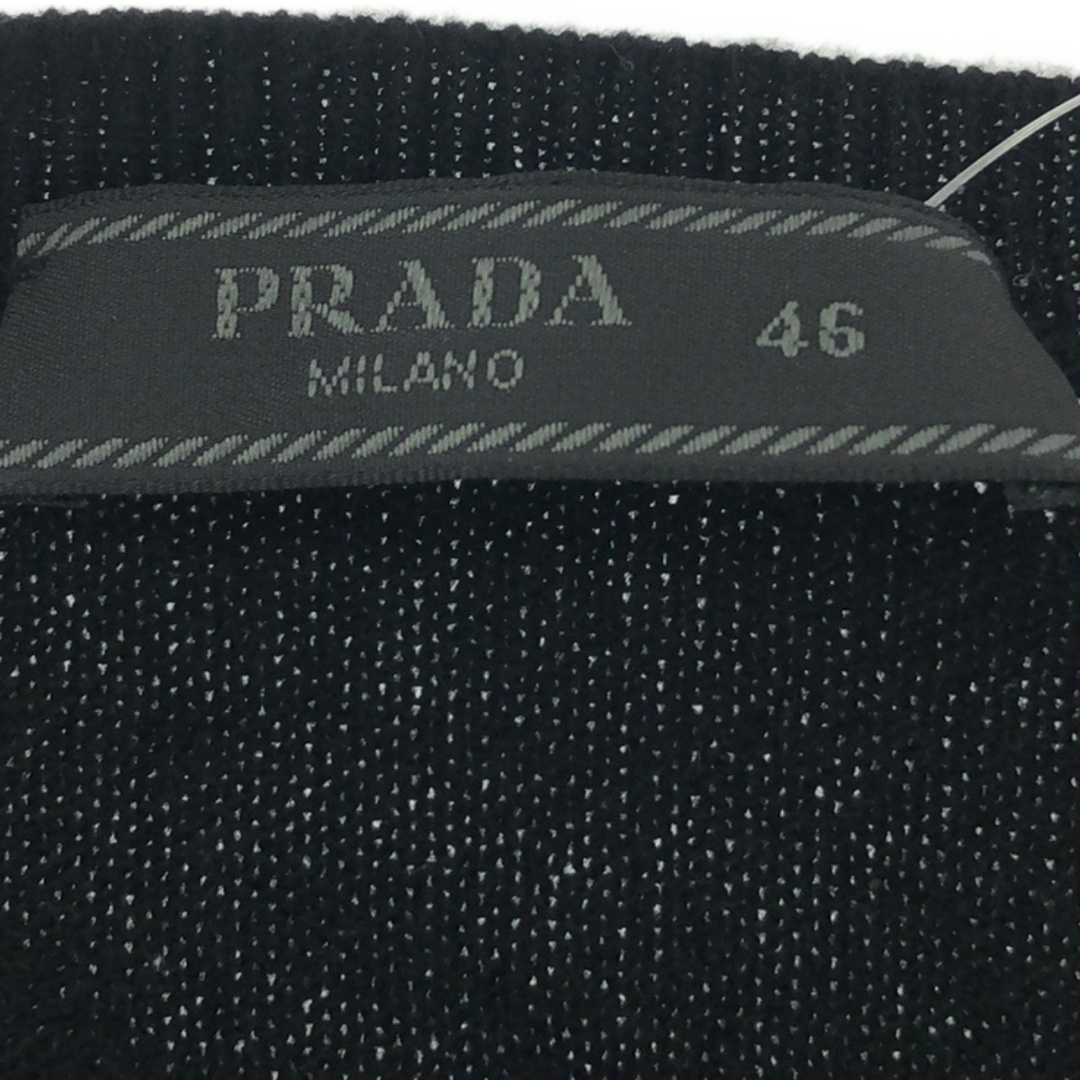 PRADA(プラダ)のPRADA プラダ ウールカシミヤクルーネックニットセーター ブラック 46 UMN482 メンズのトップス(ニット/セーター)の商品写真