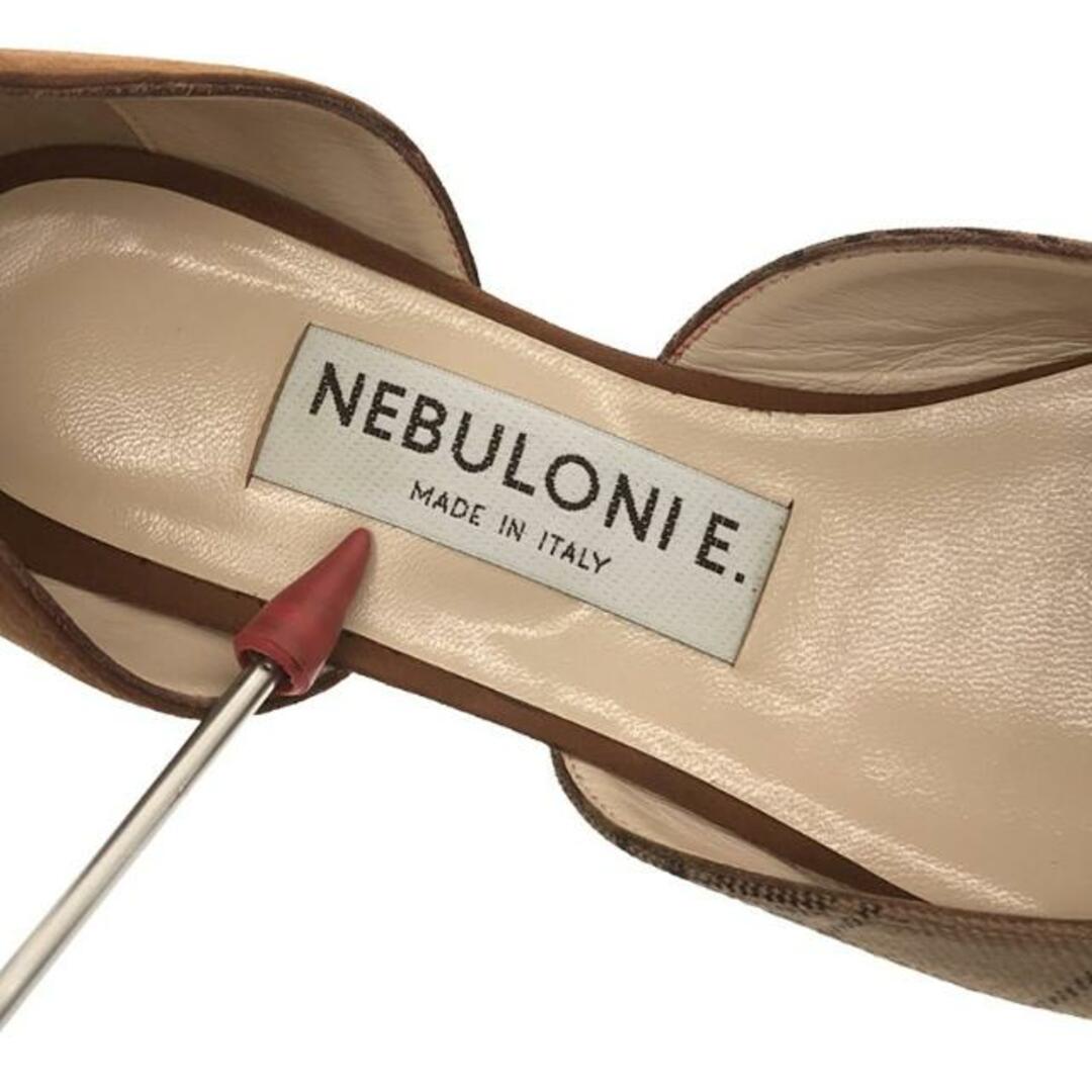 NEBULONI E.(ネブローニ)のNEBULONI E / ネブローニ | チェック スクエアトゥ フラットパンプス | 37 | ブラウン | レディース レディースの靴/シューズ(ハイヒール/パンプス)の商品写真