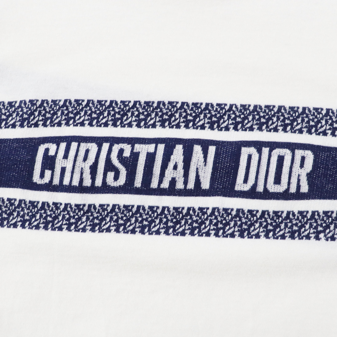 Christian Dior(クリスチャンディオール)の美品 Christian Dior クリスチャンディオール 21SS 143T04A4043 コットン ジャージー 半袖Ｔシャツ ホワイト S イタリア製 正規品 レディース レディースのトップス(Tシャツ(半袖/袖なし))の商品写真