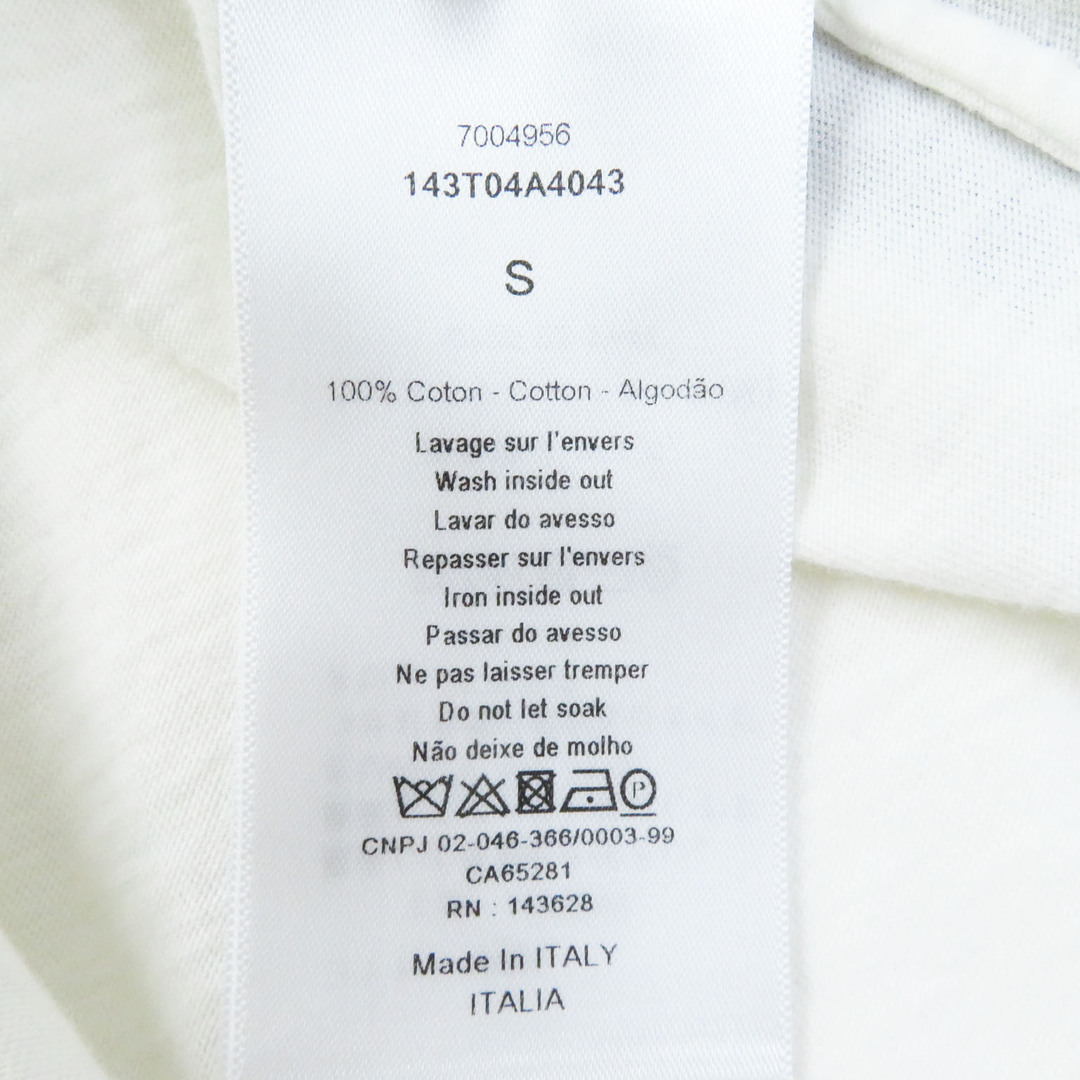 Christian Dior(クリスチャンディオール)の美品 Christian Dior クリスチャンディオール 21SS 143T04A4043 コットン ジャージー 半袖Ｔシャツ ホワイト S イタリア製 正規品 レディース レディースのトップス(Tシャツ(半袖/袖なし))の商品写真